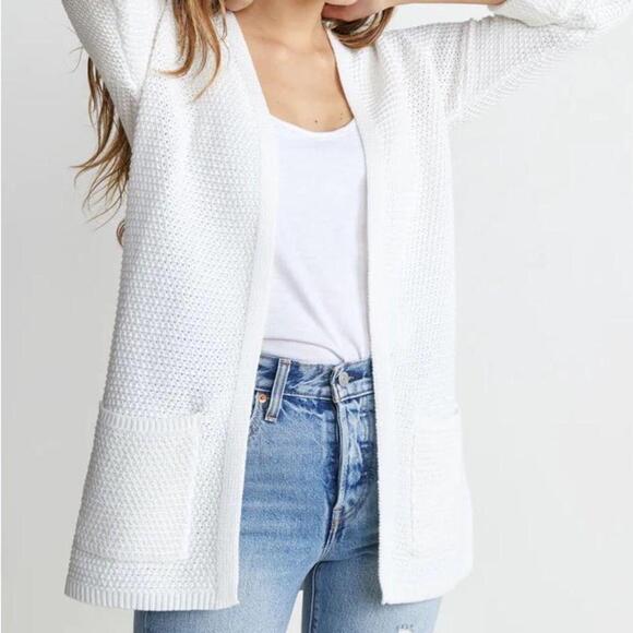 Marine Layer Catalina Knit 100% Cotton Cardigan | White | SZ S - Picture 3 of 12